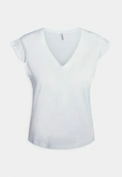 ONLY Petite ONLMAY FRILL 2 PACK - Print T-shirt - Cloud Dancer/black