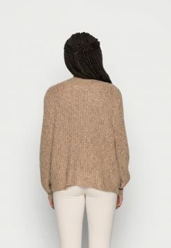 ONLY Petite ONLBRITNEY V NECK - Jumper - Ginger Root/melange -ONLY Petite store 838ddf7024ff45c597081aabb79c0b78