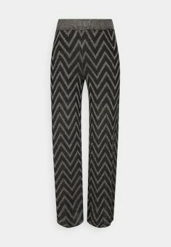 ONLY Petite ONLGLITZ LIFE PANTS - Trousers - Black/gold-coloured -ONLY Petite store 84e2d7a2ac284426a1043c5472d556e2