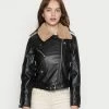 ONLY Petite ONLHADLEY - Faux Leather Jacket - Black -ONLY Petite store 85094e3e49024b8daa4cdc640ac2108e