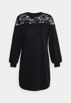 ONLY Petite ONLCATALINA O-NECKPLAIN DRESS - Day Dress - Black -ONLY Petite store 855797eca4ac4f408105d83ead773dd0