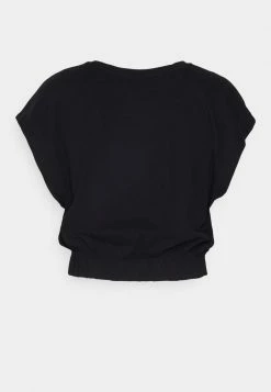 ONLY Petite ONLMAY PLAIN CROP TOP 2 PACK - Basic T-shirt - Black/cloud Dancer -ONLY Petite store 875a33594ca543ad96883609485d7d39