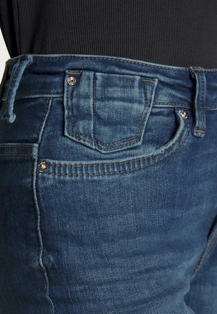 ONLY Petite ONLFOREVER HIGH SKINNY DESTROY - Jeans Skinny Fit - Dark Blue Denim 8 ONLY Petite ONLFOREVER HIGH SKINNY DESTROY - Jeans Skinny Fit - Dark Blue Denim - Image 6