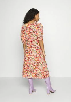 ONLY Petite ONLFREDERIKKE V NECK BELT DRESS - Shirt Dress - Cloud Dancer/pink Mix -ONLY Petite store 898d2da1aa114c25975fc306efa78ea9