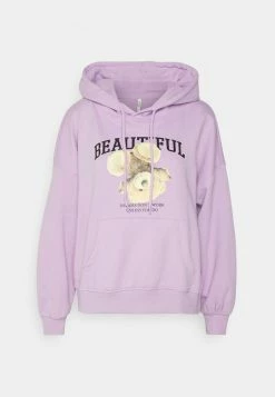 ONLY Petite ONLWANTED TEDDY TEXT HOOD - Sweatshirt - Lilac Breeze -ONLY Petite store 89d27d52cfa34e928b05a90e3b747ba7