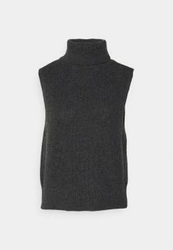 ONLY Petite ONLPARIS LIFE ROLL - Jumper - Dark Grey Melange -ONLY Petite store 8a1fadc1bc4040b69278a9d31eb1d64f