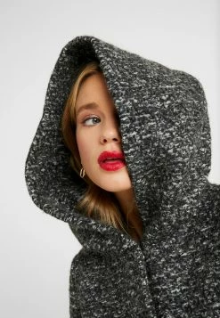 ONLY Petite ONLSEDONA COAT - Short Coat - Dark Grey Melange -ONLY Petite store 8ac2054de2ec463287f52660e904f704