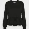 ONLY Petite ONLAMY FLOUNCE - Sweatshirt - Black -ONLY Petite store 8af404709ee047cea547c790474c6606