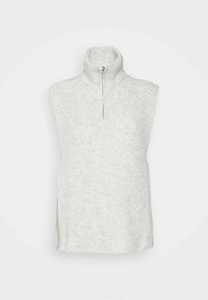ONLY Petite ONLTIA LIFE HIGHNECK VEST PETIT - Jumper - Light Grey Melange 8 ONLY Petite ONLTIA LIFE HIGHNECK VEST PETIT - Jumper - Light Grey Melange - Image 6