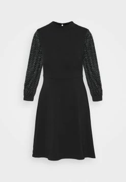 ONLY Petite ONLMILLE LIFE MIX DRESS - Jersey Dress - Black -ONLY Petite store 8ddfc89f9efc47f3abc455138842e904