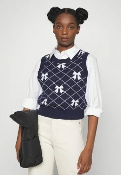 ONLY Petite ONLCLARIET BOW VEST - Jumper - Night Sky/cloud Dancer 11 ONLY Petite ONLCLARIET BOW VEST - Jumper - Night Sky/cloud Dancer -ONLY Petite store 8e7a03322e0f47f6a01059c195a29e95