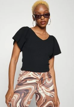 ONLY Petite ONLLEELO BACK - Basic T-shirt - Black -ONLY Petite store 8ee0fdc711da43b1b22b7f2a28e56180