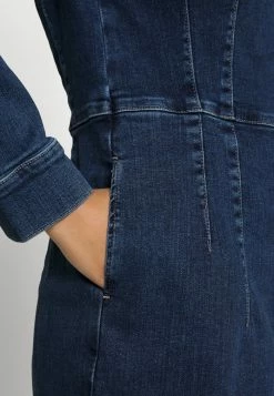 ONLY Petite ONLRIKA STRETCH DRESS - Day Dress - Dark Blue Denim -ONLY Petite store 94d9c1eb223a4cedb441522bf2296906