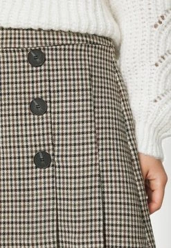 ONLY Petite ONLLYDIA PLEAT CHECK SKIRT - Mini Skirt - Humus/cappucino/smoked Pearl -ONLY Petite store 967e82e4895348658dc36af836269660