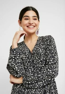 ONLY Petite DETAIL SHORT DRESS - Day Dress - Black/mono -ONLY Petite store 97648119d2a34d338a820e5ed42fd559