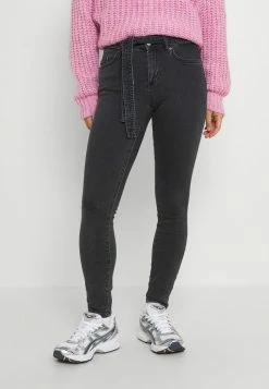 ONLY Petite ONLHUSH LIFE PAPERBAG - Jeans Skinny Fit - Grey Denim