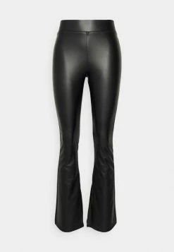 ONLY Petite ONLSTAR SLIT LEA - Leggings - Trousers - Black -ONLY Petite store 99ffd834324349b89ed0ea0f5c28f580