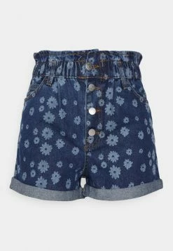 ONLY Petite ONLCUBA PAPERBAG - Denim Shorts - Light Blue Denim