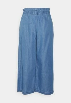 ONLY Petite ONLBEA CALY LIFE ELASTIC WIDE - Trousers - Medium Blue Denim
