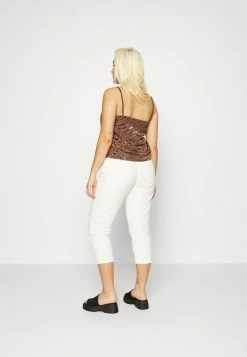 ONLY Petite ONLBELLA SLIP - Top - Brown -ONLY Petite store 9dfe8523034a4b7e9de1270bb1594d4e