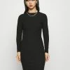 ONLY Petite ONLEMMA HIGH NECK DRESS - Shift Dress - Black -ONLY Petite store a1ef35e85fd344aaad35fc59b63a782b