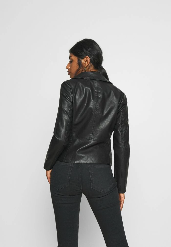 ONLY Petite ONLMELISA BIKER - Faux Leather Jacket - Black 5 ONLY Petite ONLMELISA BIKER - Faux Leather Jacket - Black - Image 3