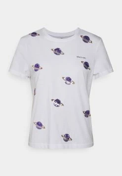 ONLY Petite ONLKITA PLANET BOX - Print T-shirt - Bright White
