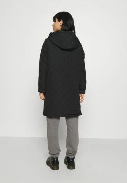 ONLY Petite ONLSANNE QUILTED LONG JACKET - Classic Coat - Black -ONLY Petite store a75d4af16c2749f1b77d2a410de75195