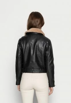 ONLY Petite ONLHADLEY - Faux Leather Jacket - Black -ONLY Petite store a7ae21a38b1f4bbc993af00fbdf82003