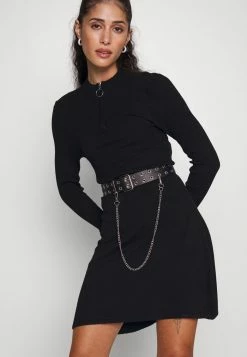 ONLY Petite ONLDEE HAZEL ZIP DRESS - Jumper Dress - Black -ONLY Petite store a82996cc13244ad197b70d3056d3b07c