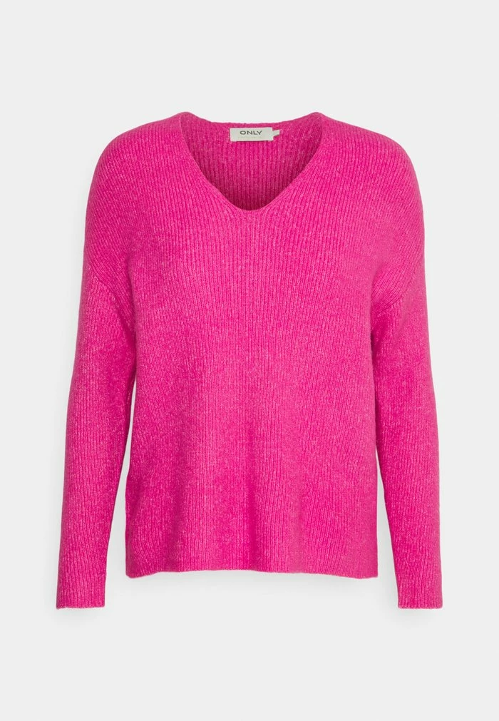 ONLY Petite ONLCAMILLA V NECK - Jumper - Strawberry Moon Melange 6 ONLY Petite ONLCAMILLA V NECK - Jumper - Strawberry Moon Melange - Image 4