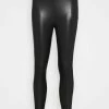 ONLY Petite ONLCOOL COATED PETITE - Leggings - Trousers - Black