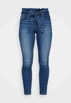 ONLY Petite ONLHUSH LIFE PAPERBAG - Jeans Skinny Fit - Dark Blue Denim -ONLY Petite store aa7adb4f362d444b9d860a3c2ca178ee