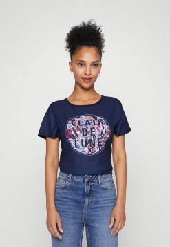 ONLY Petite ONLEMMA REG FRENCH - Print T-shirt - Dark Blue