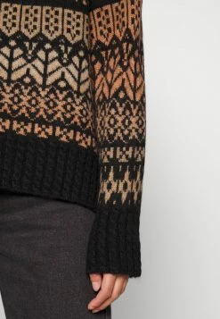 ONLY Petite ONLAIDA FAIRISLE - Jumper - Black/beige -ONLY Petite store ab565e8354914ae6835fcb101423f9f0