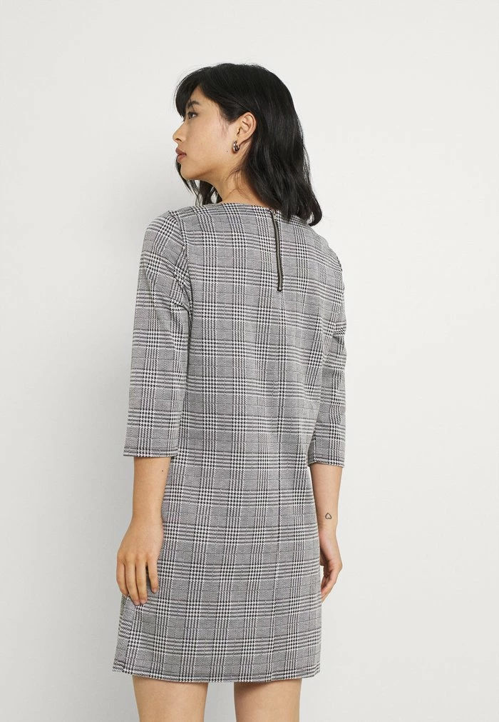 ONLY Petite ONLBRILLIANT CHECK DRESS - Jersey Dress - Black/cloud Dancer 5 ONLY Petite ONLBRILLIANT CHECK DRESS - Jersey Dress - Black/cloud Dancer - Image 3