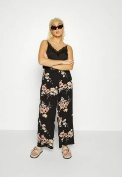 ONLY Petite ONLNOVA LUX ALBA PALAZZO PANT - Trousers - Black -ONLY Petite store ac726b0141c0481ab13affb1ef2d5471