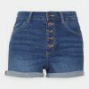 ONLY Petite ONLHUSH LIFE BUTTON - Denim Shorts - Medium Blue Denim -ONLY Petite store acd510cf21984b3da23076364d7ae63a