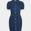 ONLY Petite ONLVIBBE DRESS - Denim Dress - Dark Blue Denim -ONLY Petite store b1ce25d68ff8462ea55277659133c42b