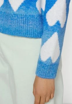 ONLY Petite ONLAIDA HEART - Jumper - Airy Blue/lighter Super Sonic/cloud Dancer -ONLY Petite store b1d194f1866b4ecd9b540a6a52a82a70