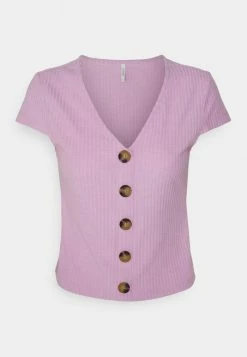 ONLY Petite ONLNELLA BUTTON - Print T-shirt - Orchid Bouquet