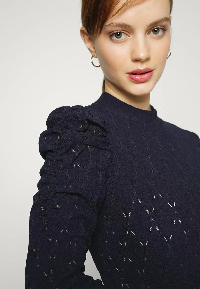 ONLY Petite ONLROSALINE HIGHNECK PUFF - Blouse - Night Sky 9 ONLY Petite ONLROSALINE HIGHNECK PUFF - Blouse - Night Sky - Image 7