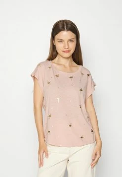 ONLY Petite ONLFEATHER - Print T-shirt - Rose Smoke/gold