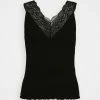 ONLY Petite ONLOLIVIA MIX - Top - Black -ONLY Petite store b477e0d5ee8347da8ca06f5634fdaa42