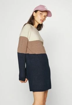 ONLY Petite ONLLILLO DRESS - Jumper Dress - Whitecap/gray Melange/brownie Melange/martime Blue Melange -ONLY Petite store b5feab6100f74325a5d700fa14772379