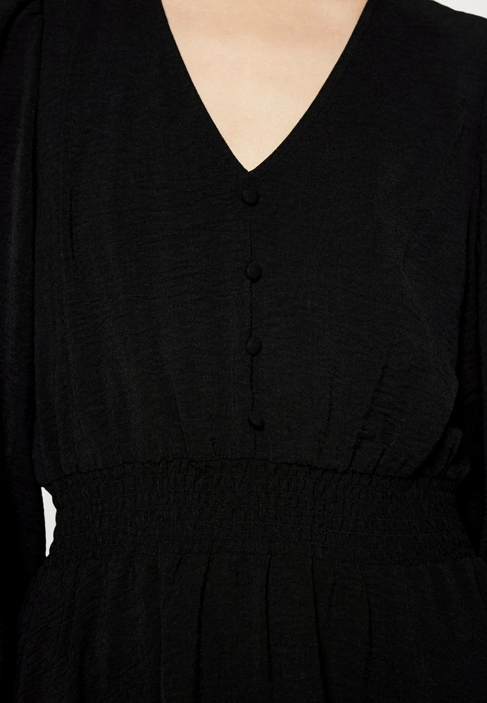 ONLY Petite ONLMETTE NECKSMOCK DRESS - Day Dress - Black 7 ONLY Petite ONLMETTE NECKSMOCK DRESS - Day Dress - Black - Image 5