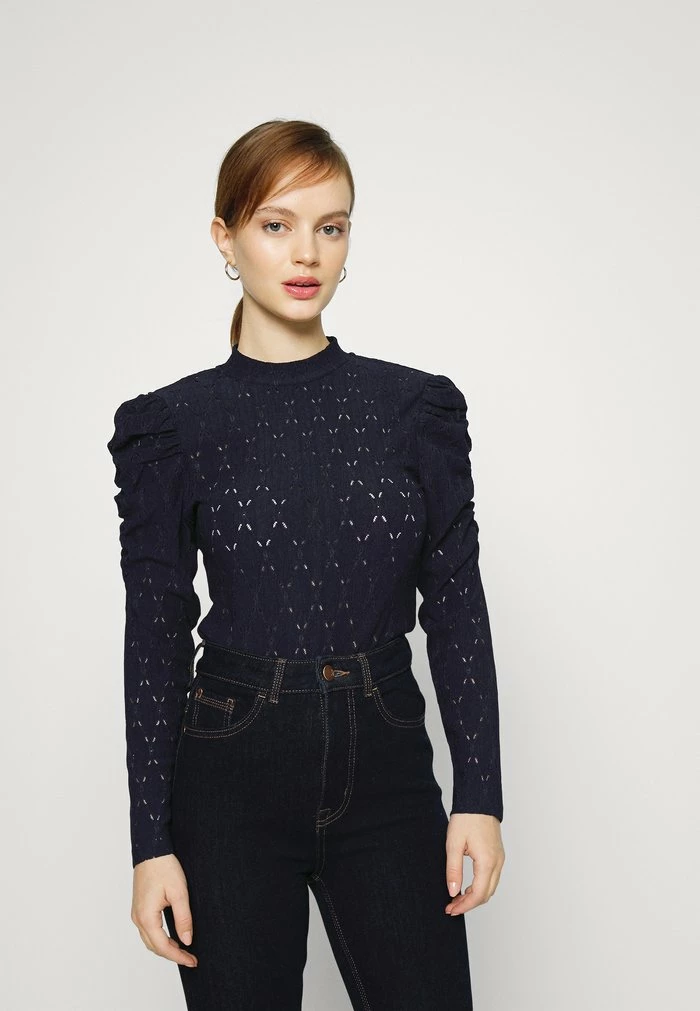 ONLY Petite ONLROSALINE HIGHNECK PUFF - Blouse - Night Sky 3 ONLY Petite ONLROSALINE HIGHNECK PUFF - Blouse - Night Sky