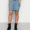 ONLY Petite ONLINC MILLIE ELAS WAISTBAND - Mini Skirt - Light Blue Denim -ONLY Petite store b81321c2a7e7437c8a8fcbbe7ba6fd91