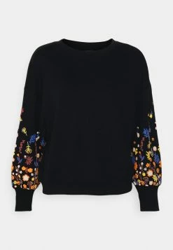 ONLY Petite ONLBROOKE O-NECK FLOWER - Sweatshirt - Black -ONLY Petite store b9b9b7165b314919a31652e96ffc63da