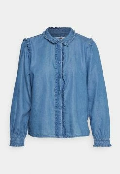 ONLY Petite ONLROMANCE - Blouse - Medium Blue Denim -ONLY Petite store bb362ba961994415862f1cf2d1bde49d